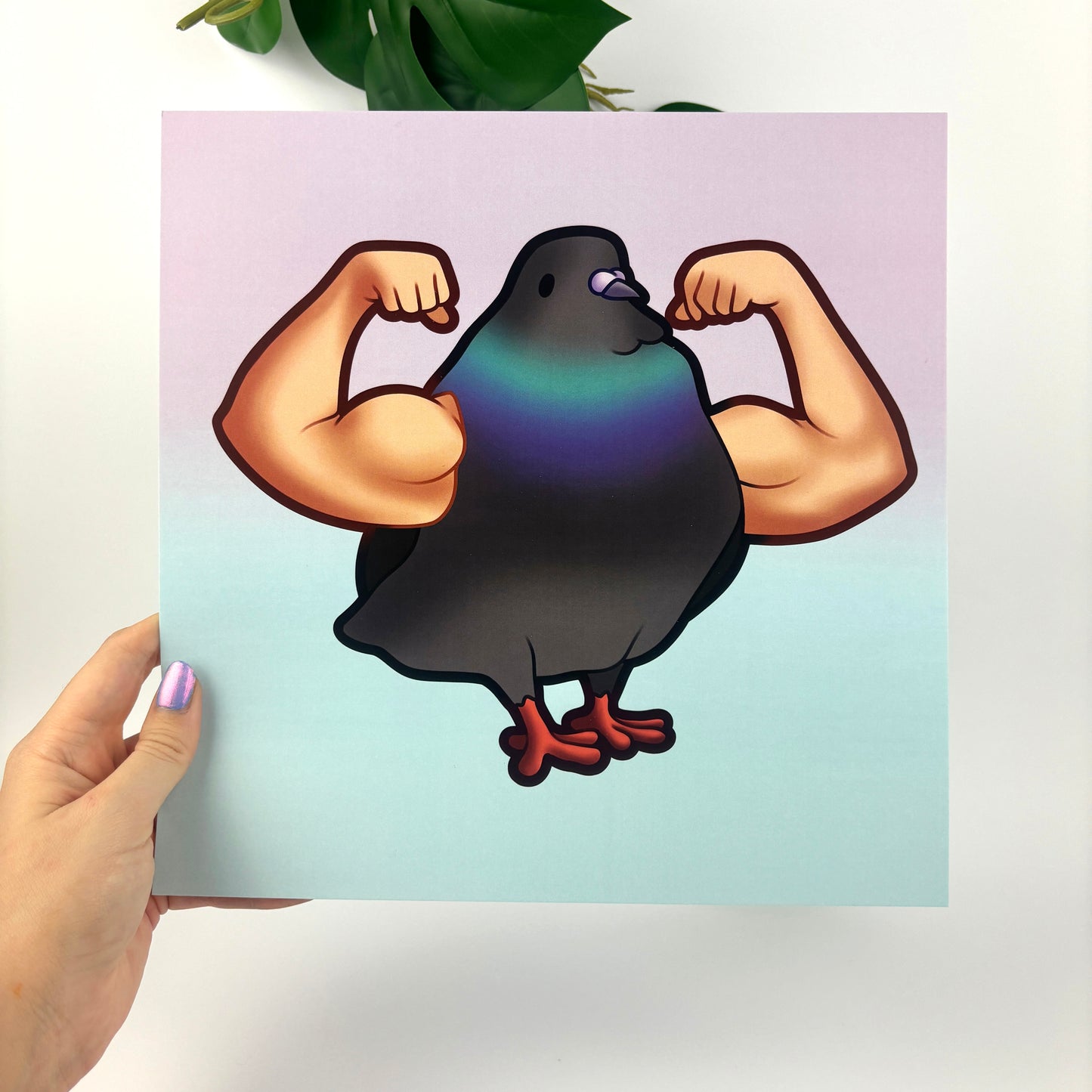 Muscle Pigeon Print