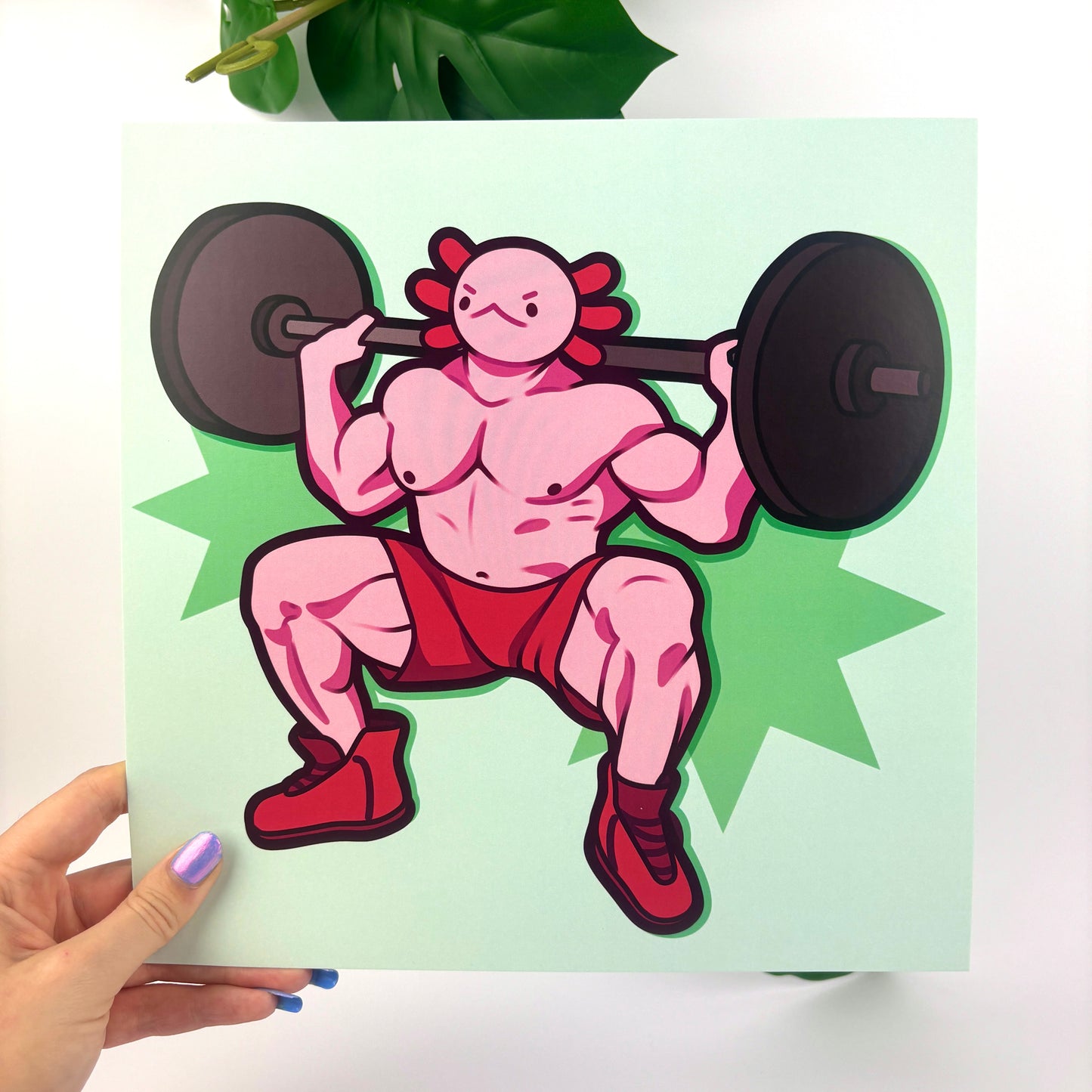 Muscle Axolotl Print
