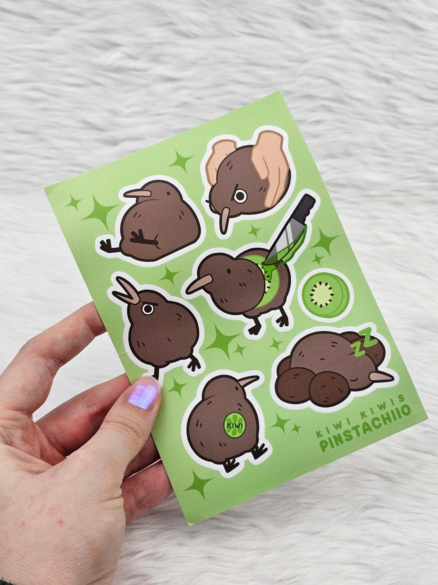 Kiwi Funny Waterproof Stickers