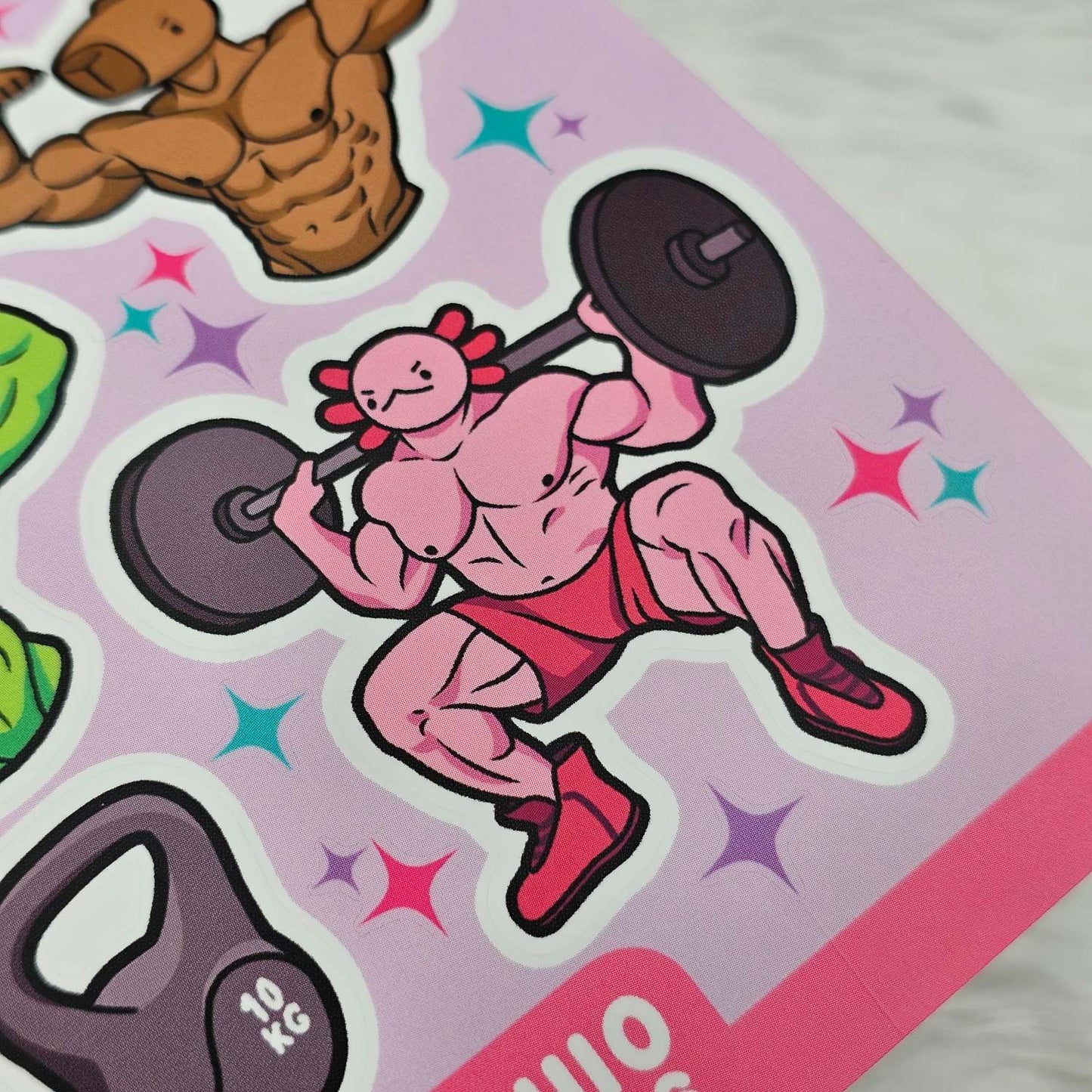 Muscle Guys Waterproof Sticker Sheet
