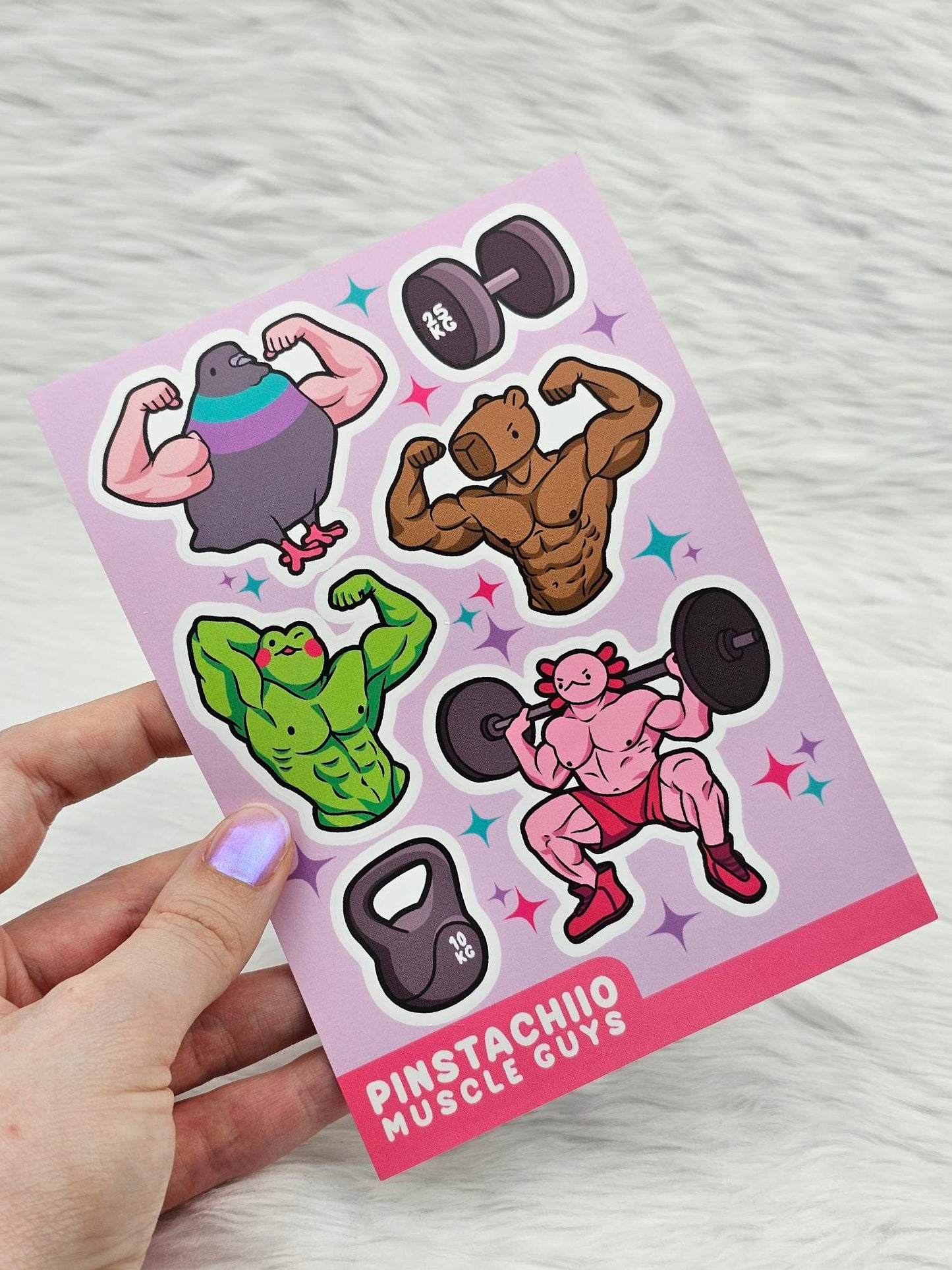 Muscle Guys Waterproof Sticker Sheet