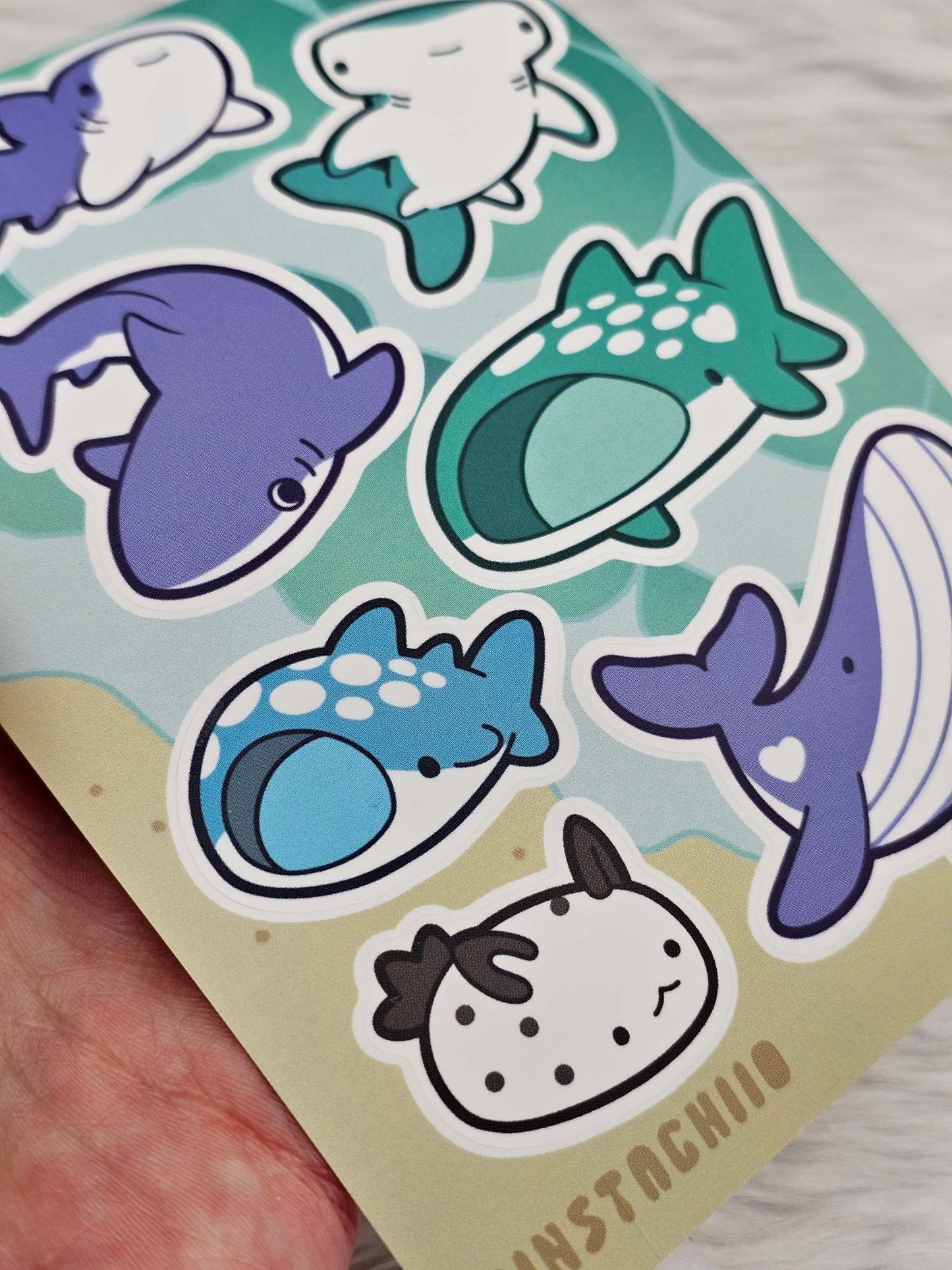 Sharks Waterproof Sticker Sheet