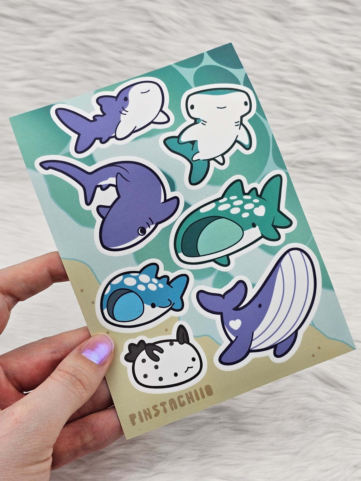 Sharks Waterproof Sticker Sheet