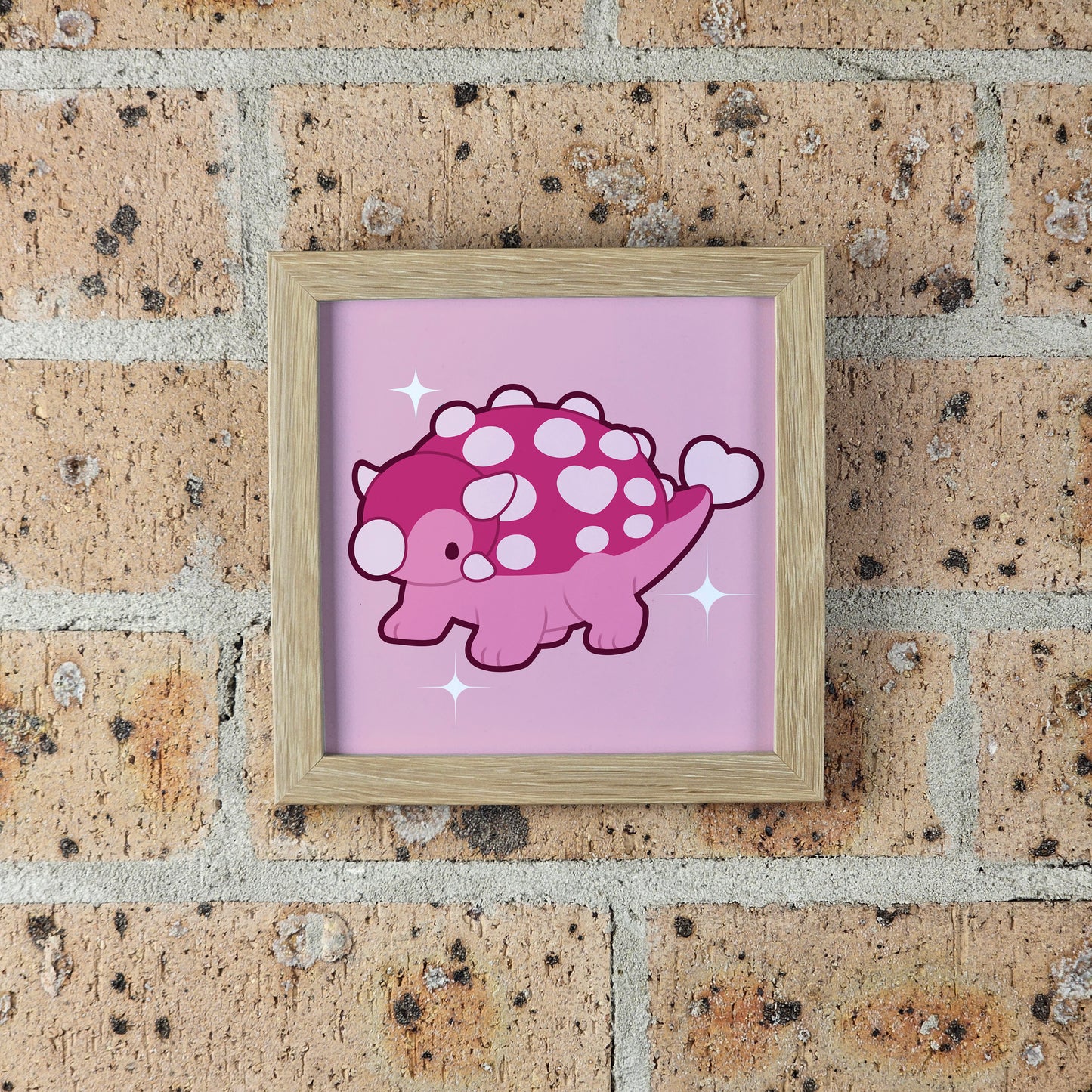 Pome the Ankylosaurus Print – 12 × 12 cm