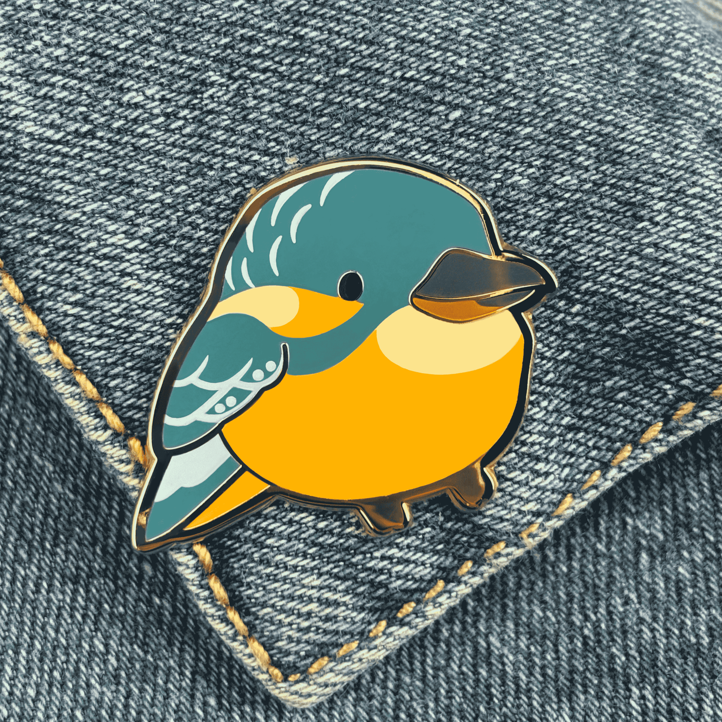 Kingfisher Enamel Pin