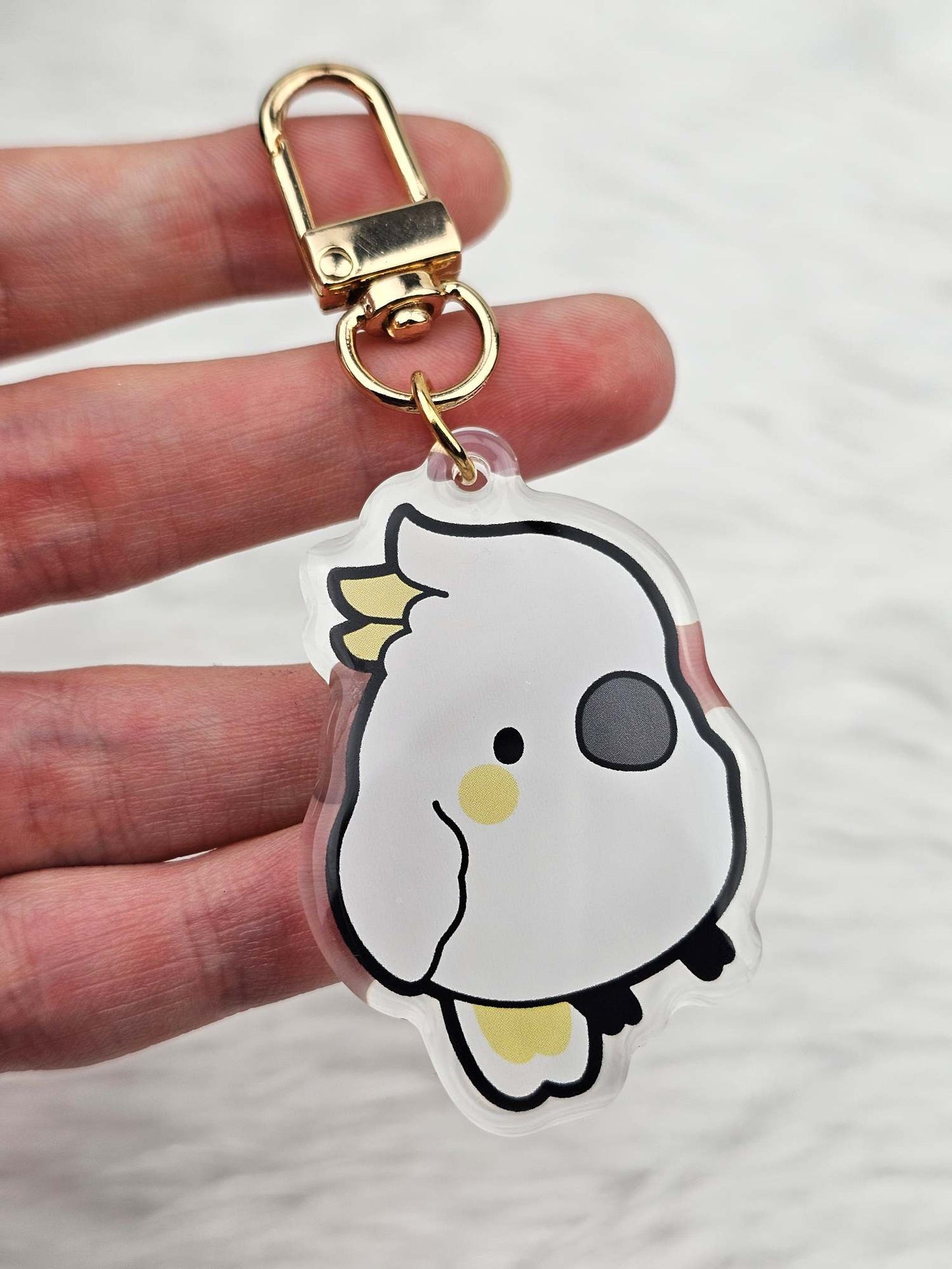 Sulphur-Crested Cockatoo Keychain/Charm