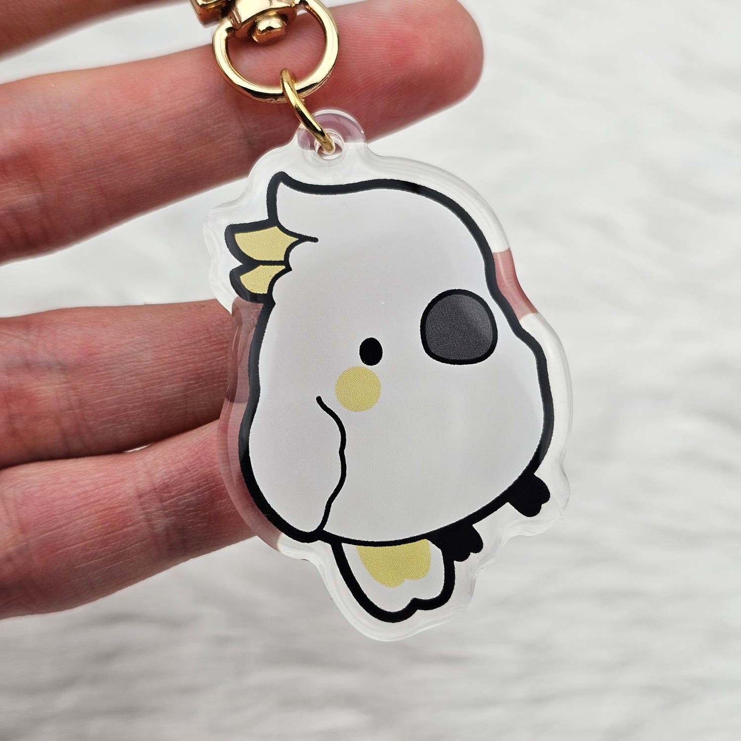 Sulphur-Crested Cockatoo Keychain/Charm