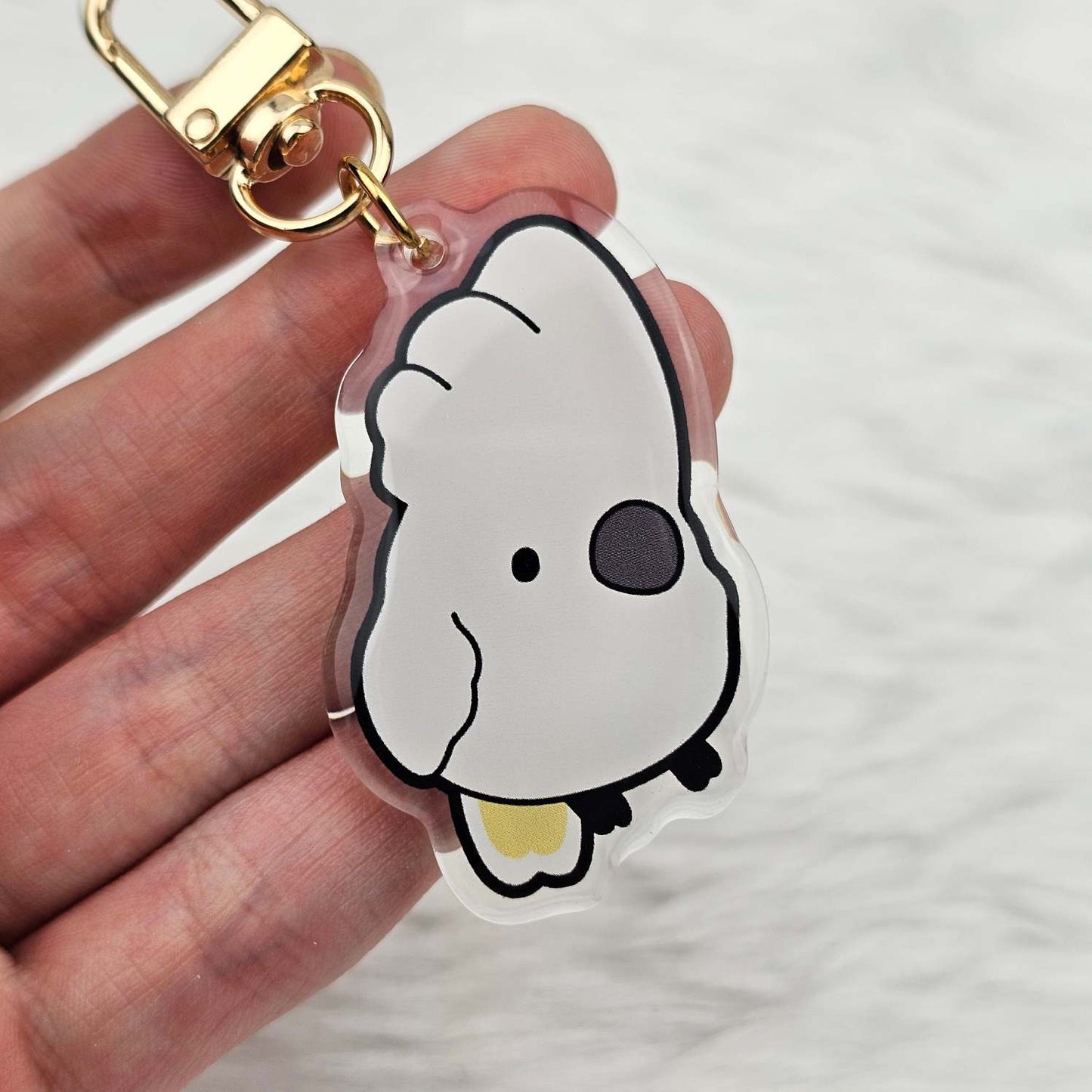 Umbrella Cockatoo Keychain/Charm