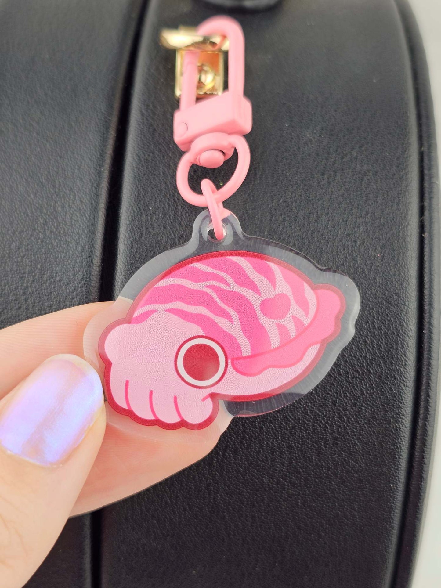 Pink Cuttlefish Keychain