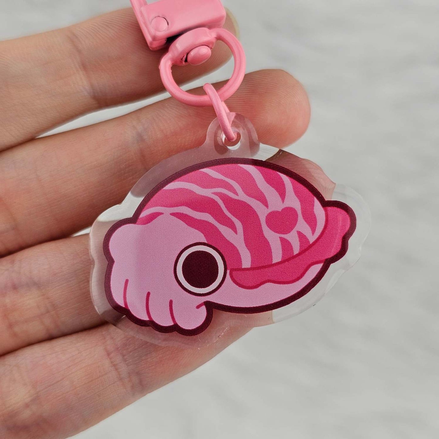 Pink Cuttlefish Keychain