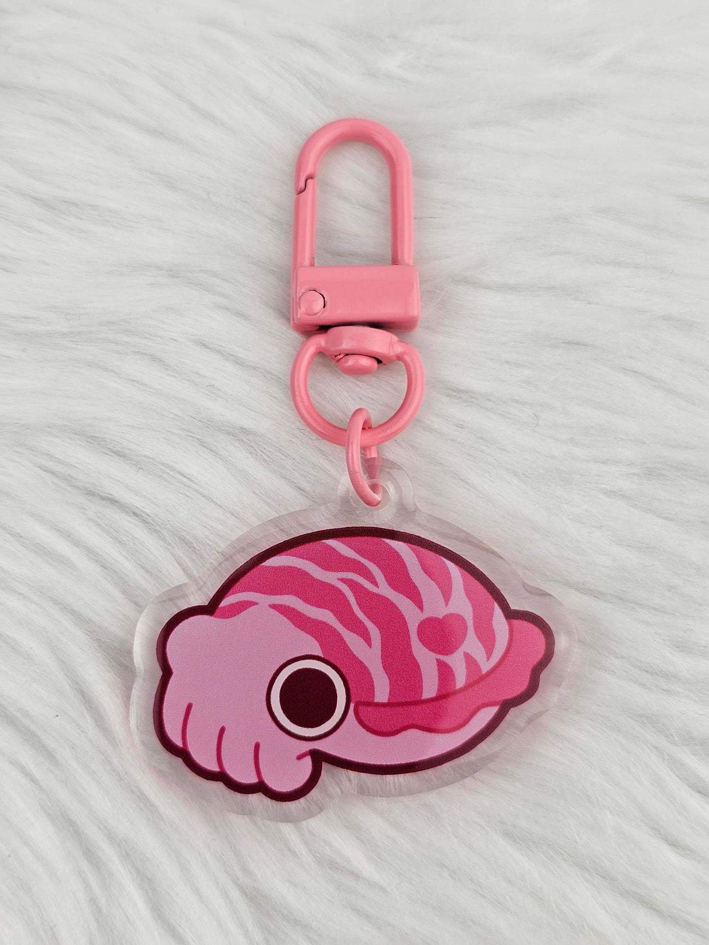 Pink Cuttlefish Keychain