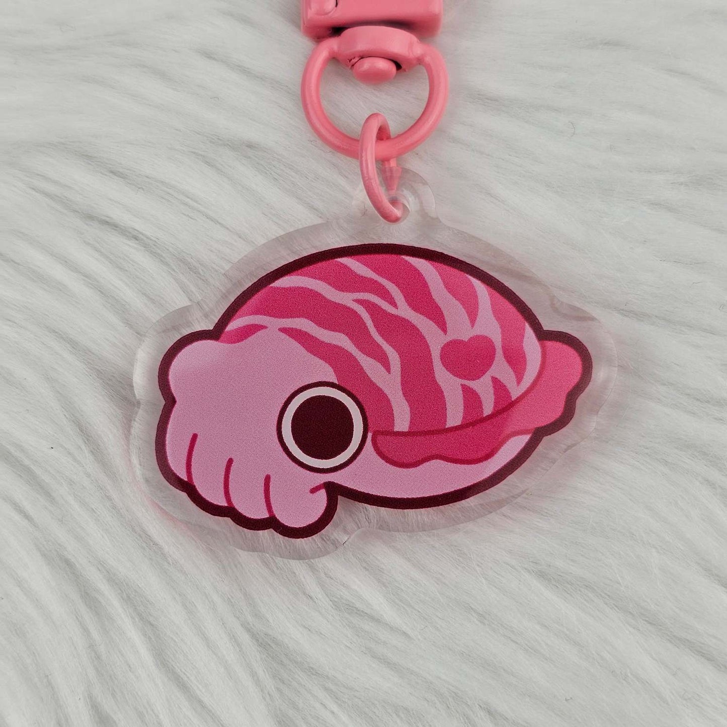 Pink Cuttlefish Keychain