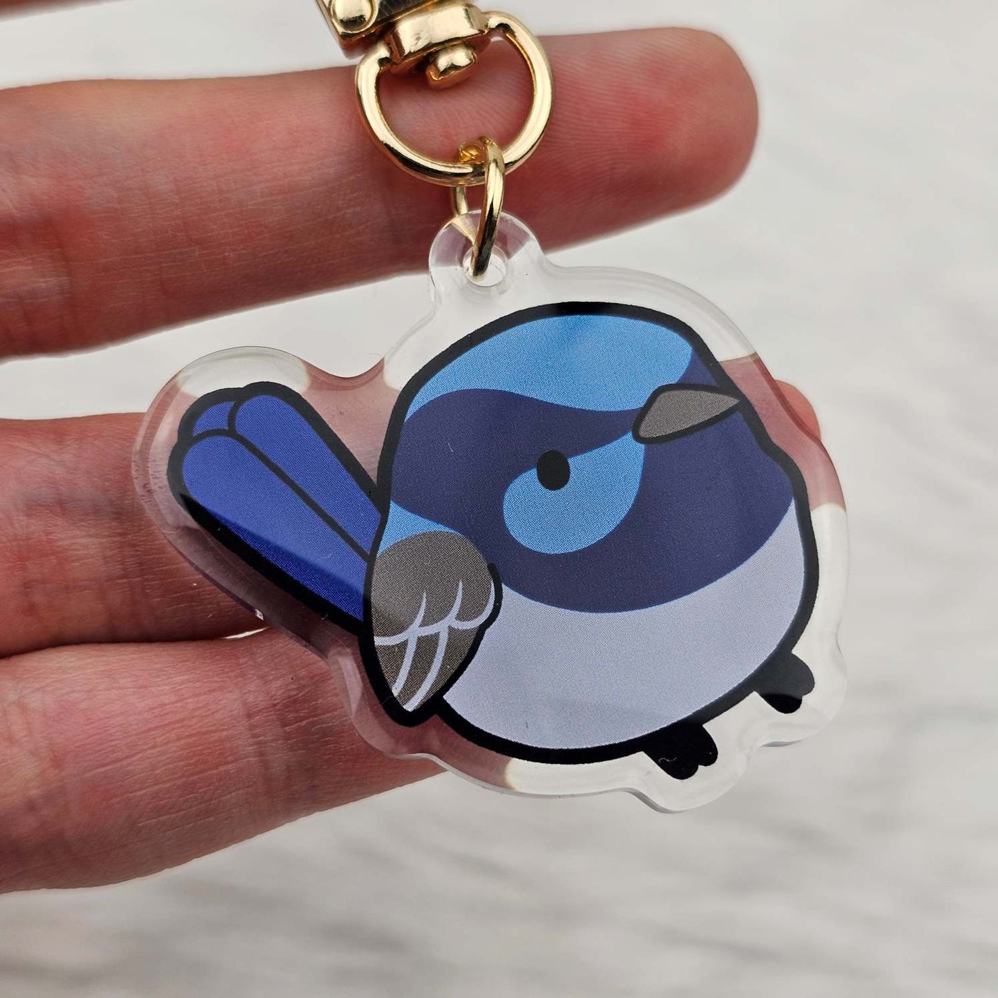 Superb Fairy Wren Keychain/Charm