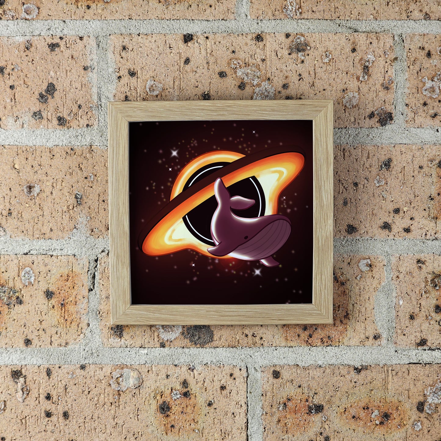 Galactic Whale Print – 12 × 12 cm