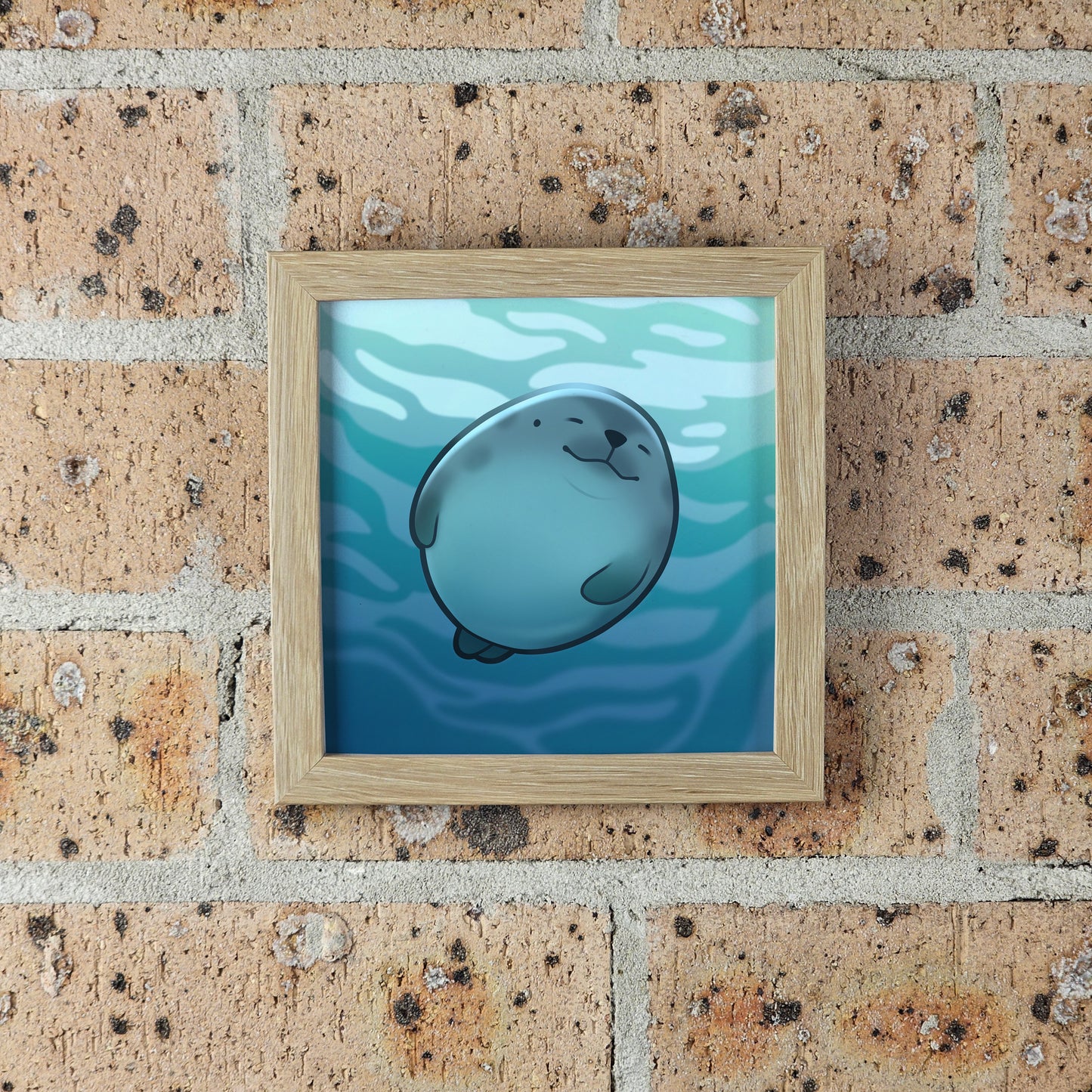 Happy Seal Print – 12 × 12 cm