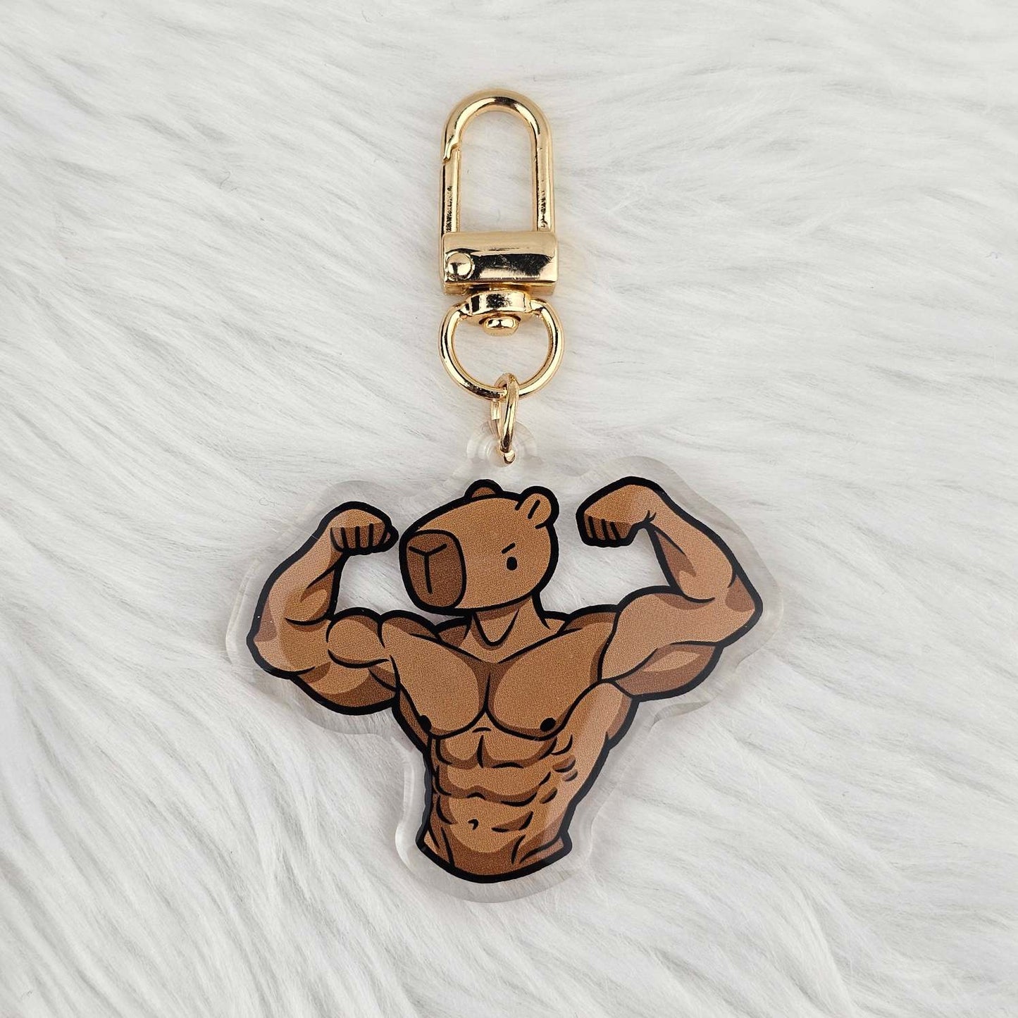 Muscle Capybara Keychain