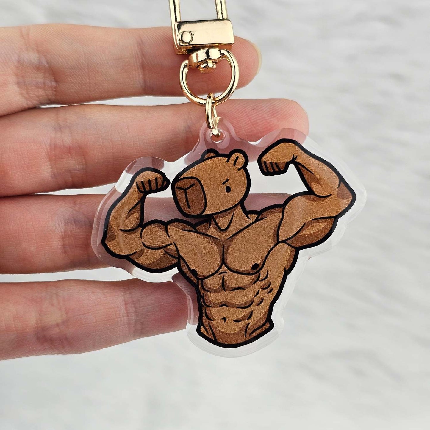 Muscle Capybara Keychain