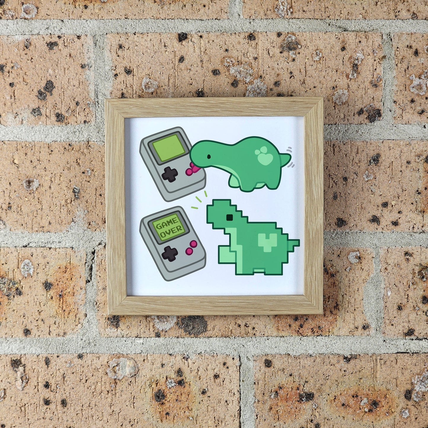 Pistachio Game Over Print – 12 × 12 cm