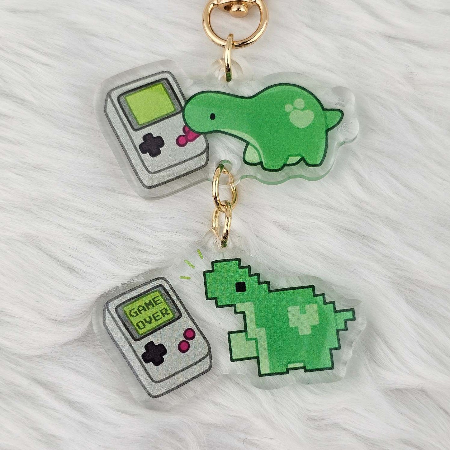 Pistachio Game Over Keychain