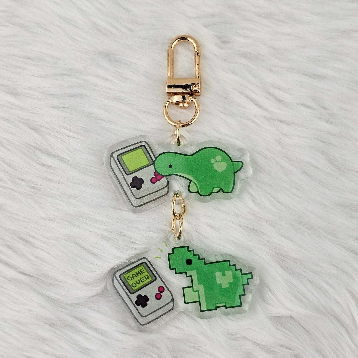 Pistachio Game Over Keychain