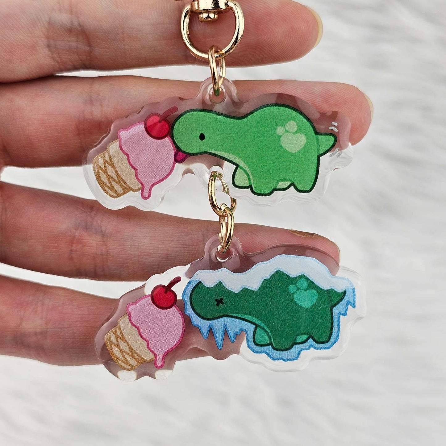 Pistachio Brain Freeze Keychain