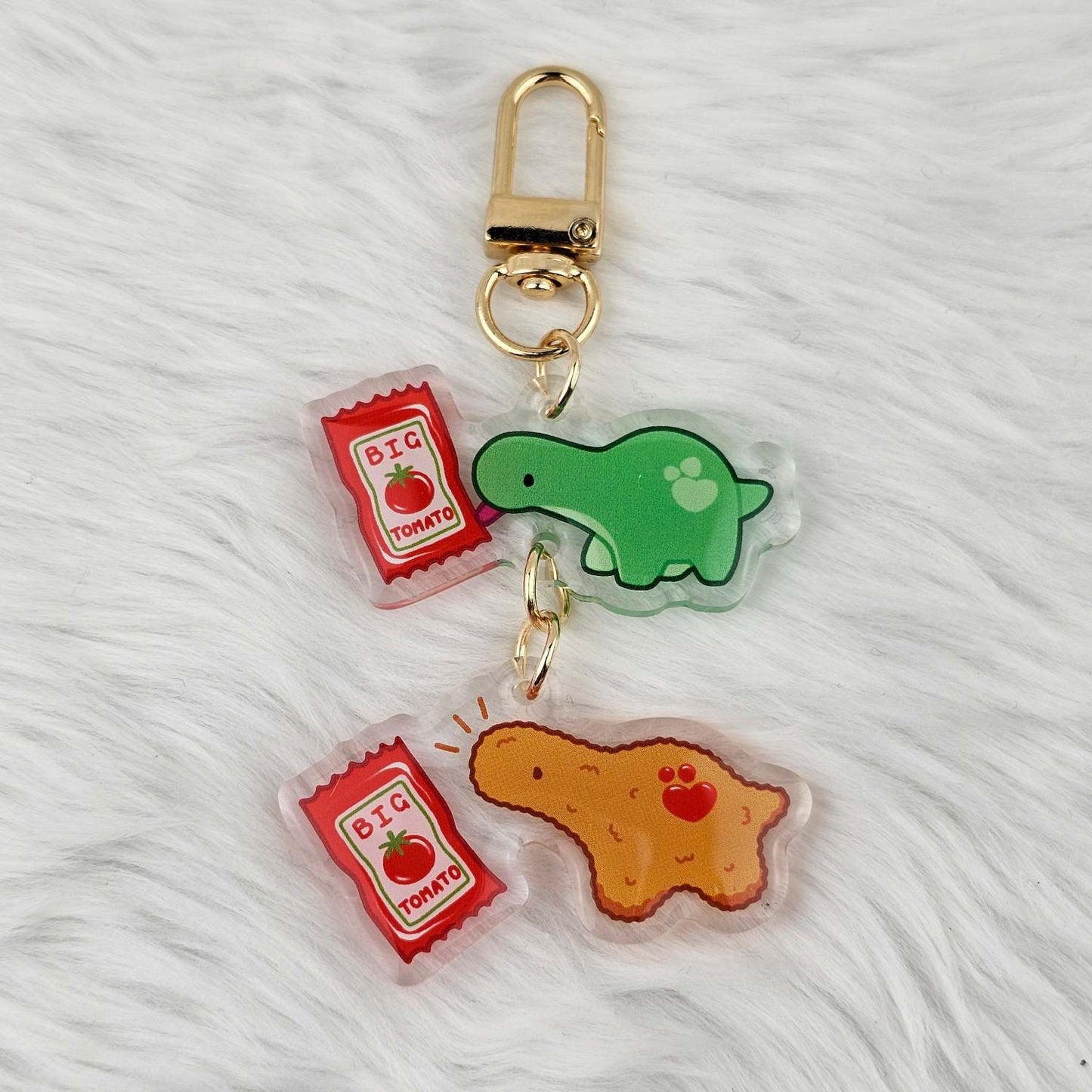 Pistachio Dino Nugget Keychain