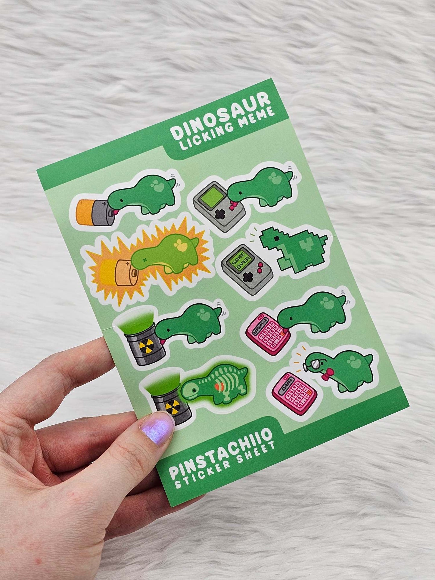 Pistachio Licking Stuff Waterproof Sticker Sheet 2