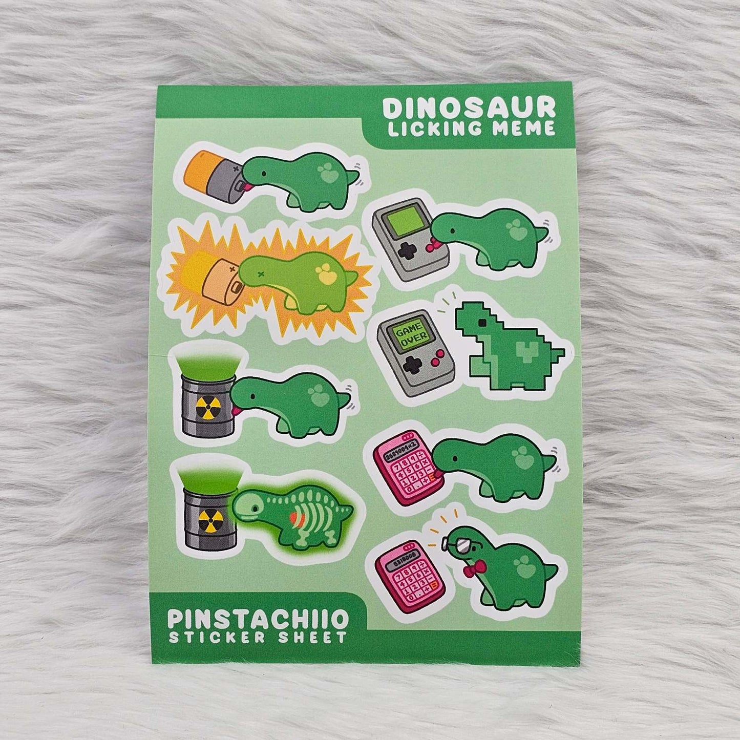 Pistachio Licking Stuff Waterproof Sticker Sheet 2