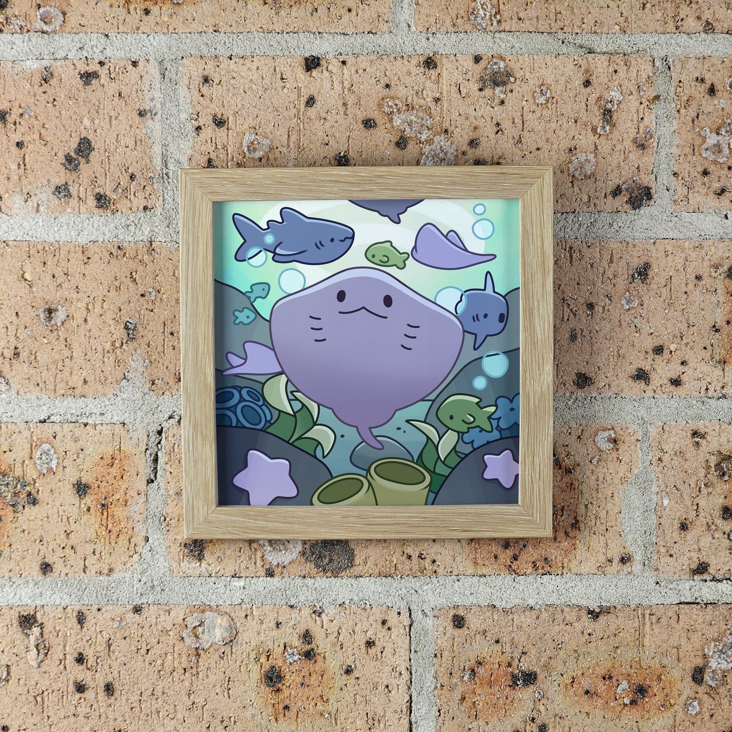Ray Print – 12 × 12 cm