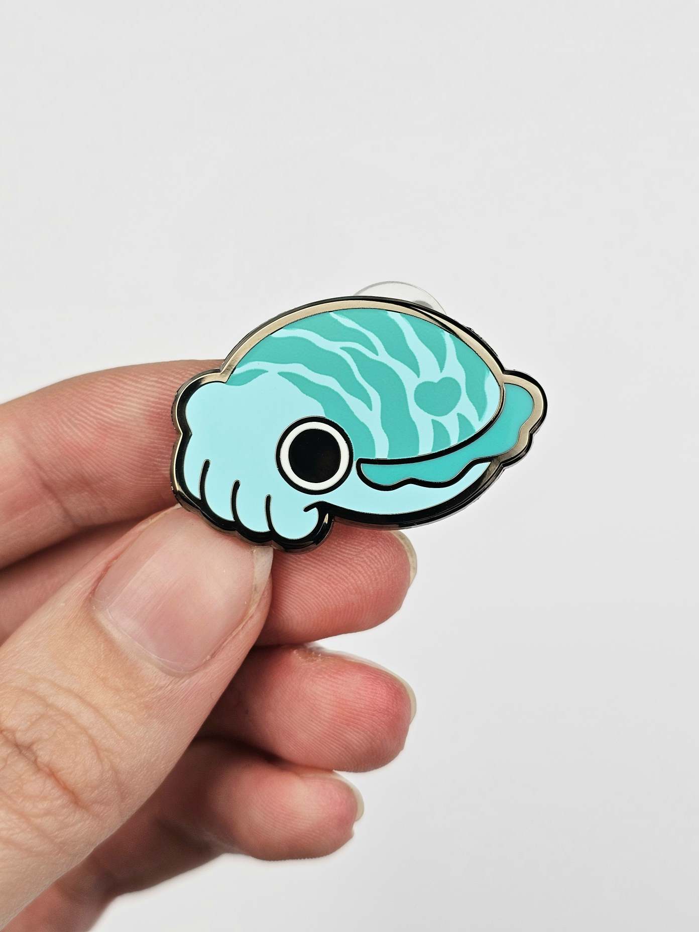 Blue Cuttlefish Pin