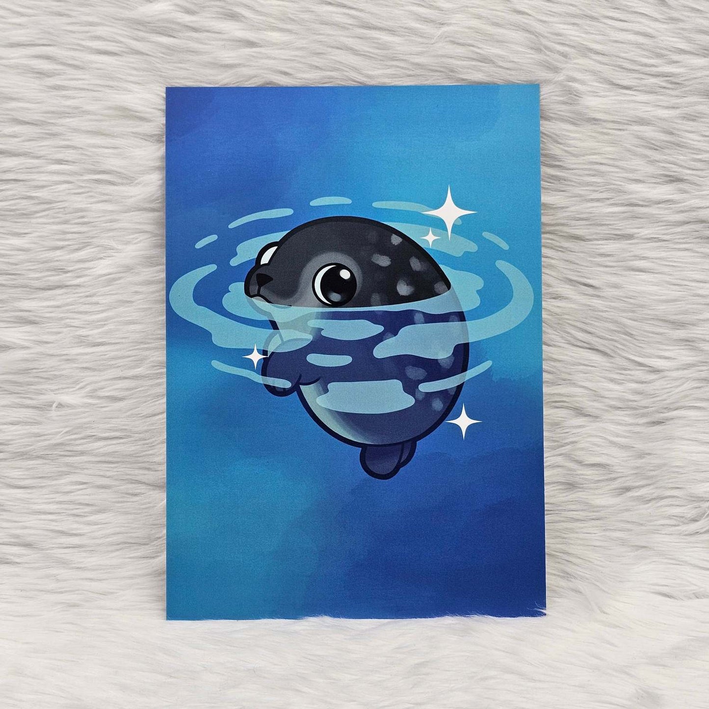 Side-Eye Seal Print A5