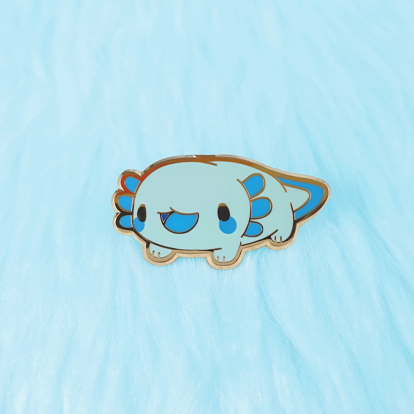 Blue Axolotl Enamel Pin