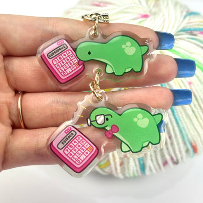 Funny Nerd Dinosaur Licking Meme Keychain/Charm