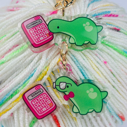 Funny Nerd Dinosaur Licking Meme Keychain/Charm