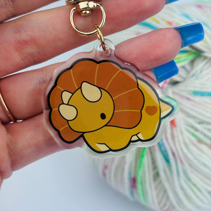 Triceratops Keychain/Charm