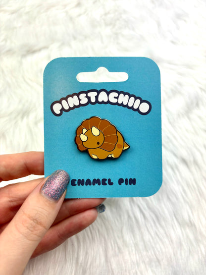 Triceratops Dinosaur Enamel Pin