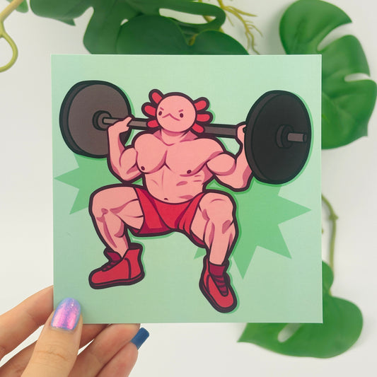 Muscle Axolotl Print