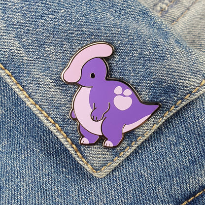 Parasauralophus Dinosaur Enamel Pin