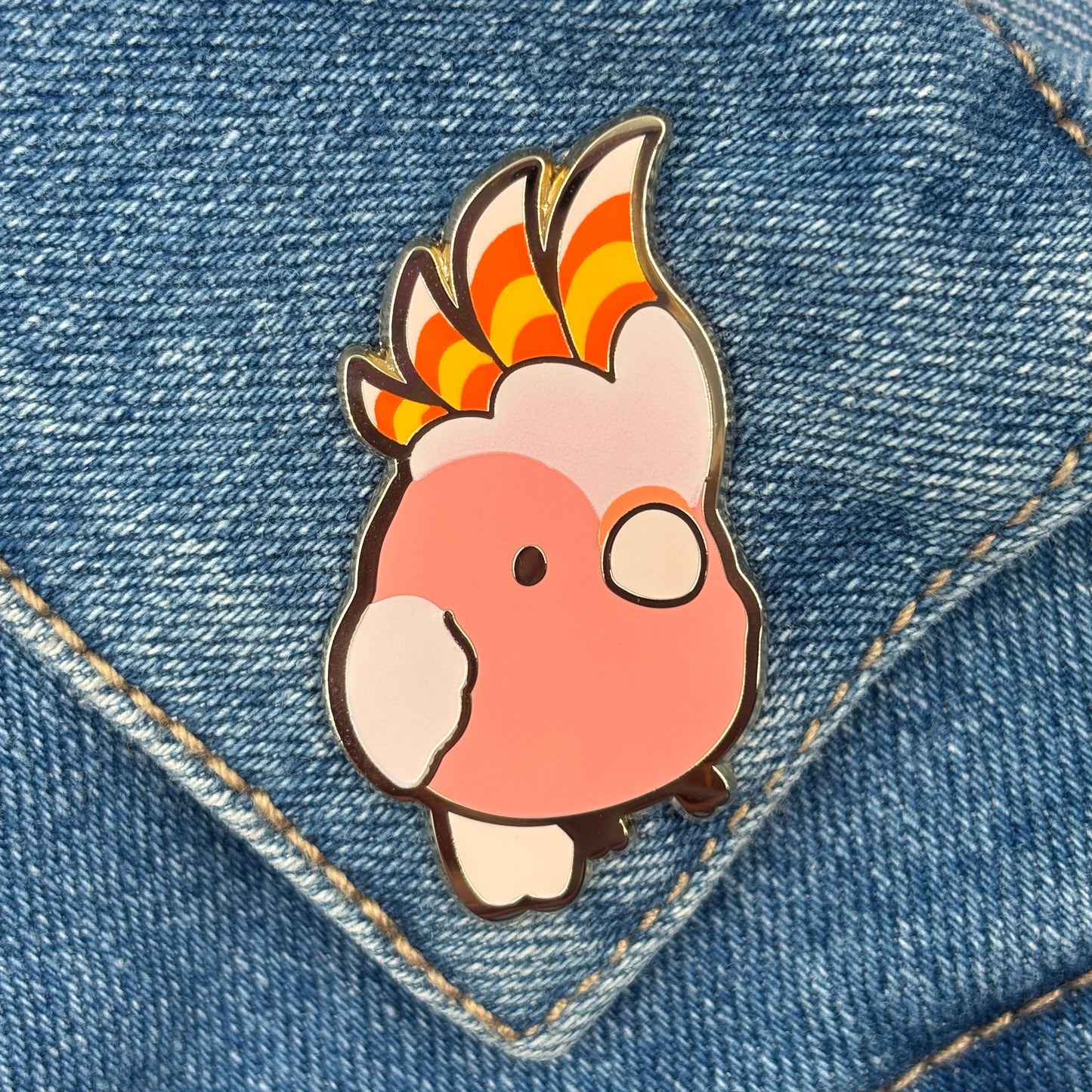 Pink Cockatoo Pin