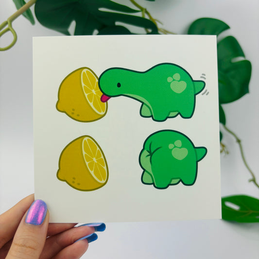 Pistachio Licking A Lemon Meme Print