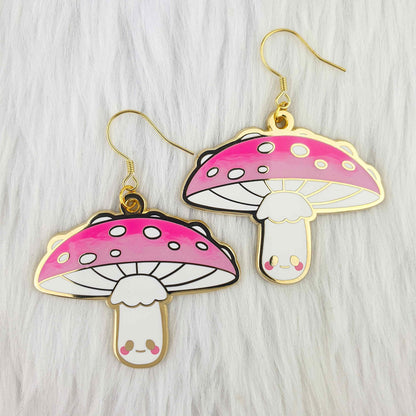 Pink Amanita Earrings