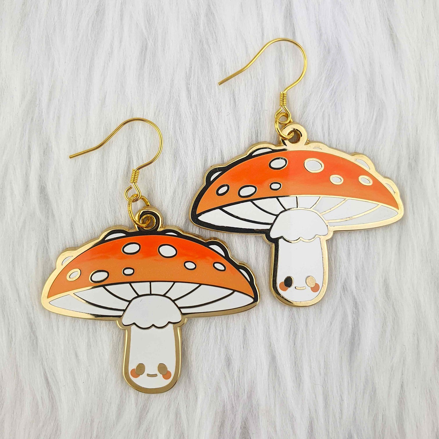 Red Amanita Earrings