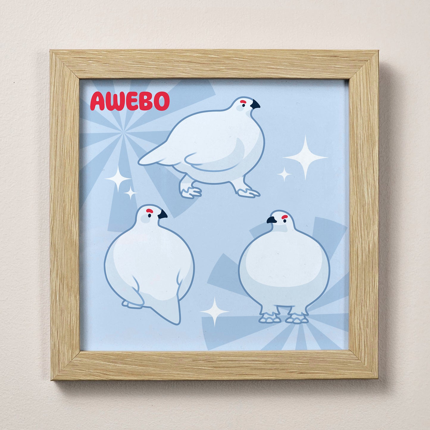 Awebo (Grouse) Print 12cm x 12cm (4.7" x 4.7")
