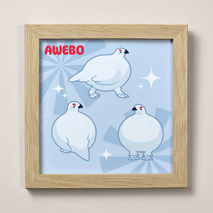 Awebo (Grouse) Print 12cm x 12cm (4.7" x 4.7")