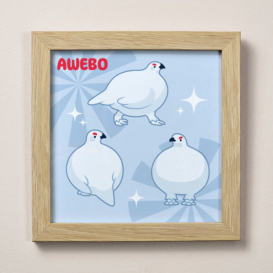 Awebo (Grouse) Print 12cm x 12cm (4.7" x 4.7")