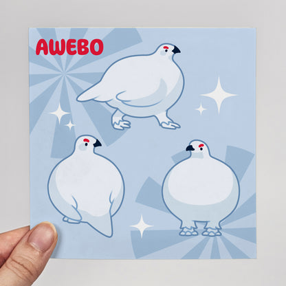 Awebo (Grouse) Print 12cm x 12cm (4.7" x 4.7")