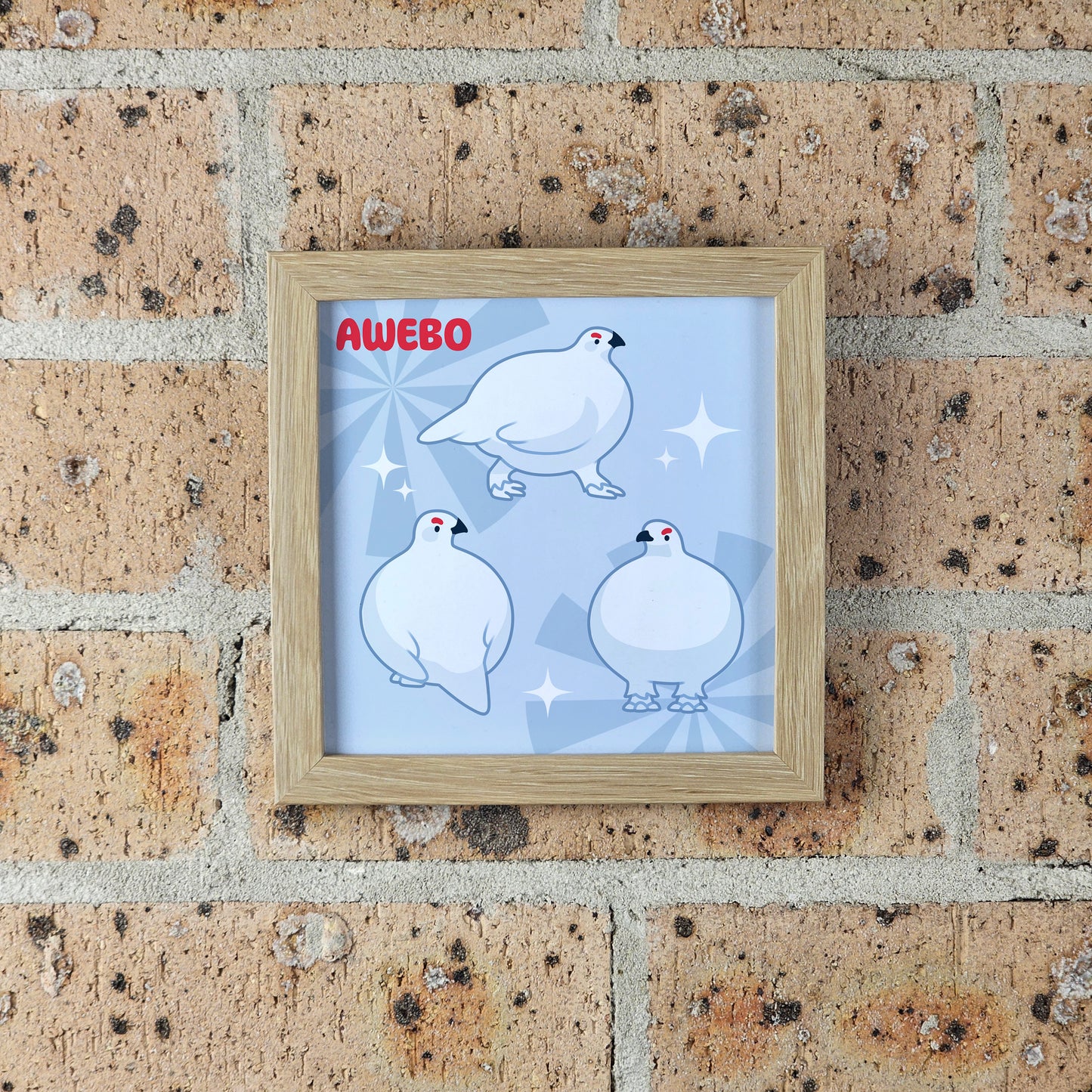 Awebo (Grouse) Print 12cm x 12cm (4.7" x 4.7")