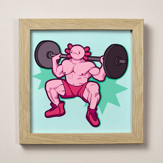 Muscle Axolotl Print