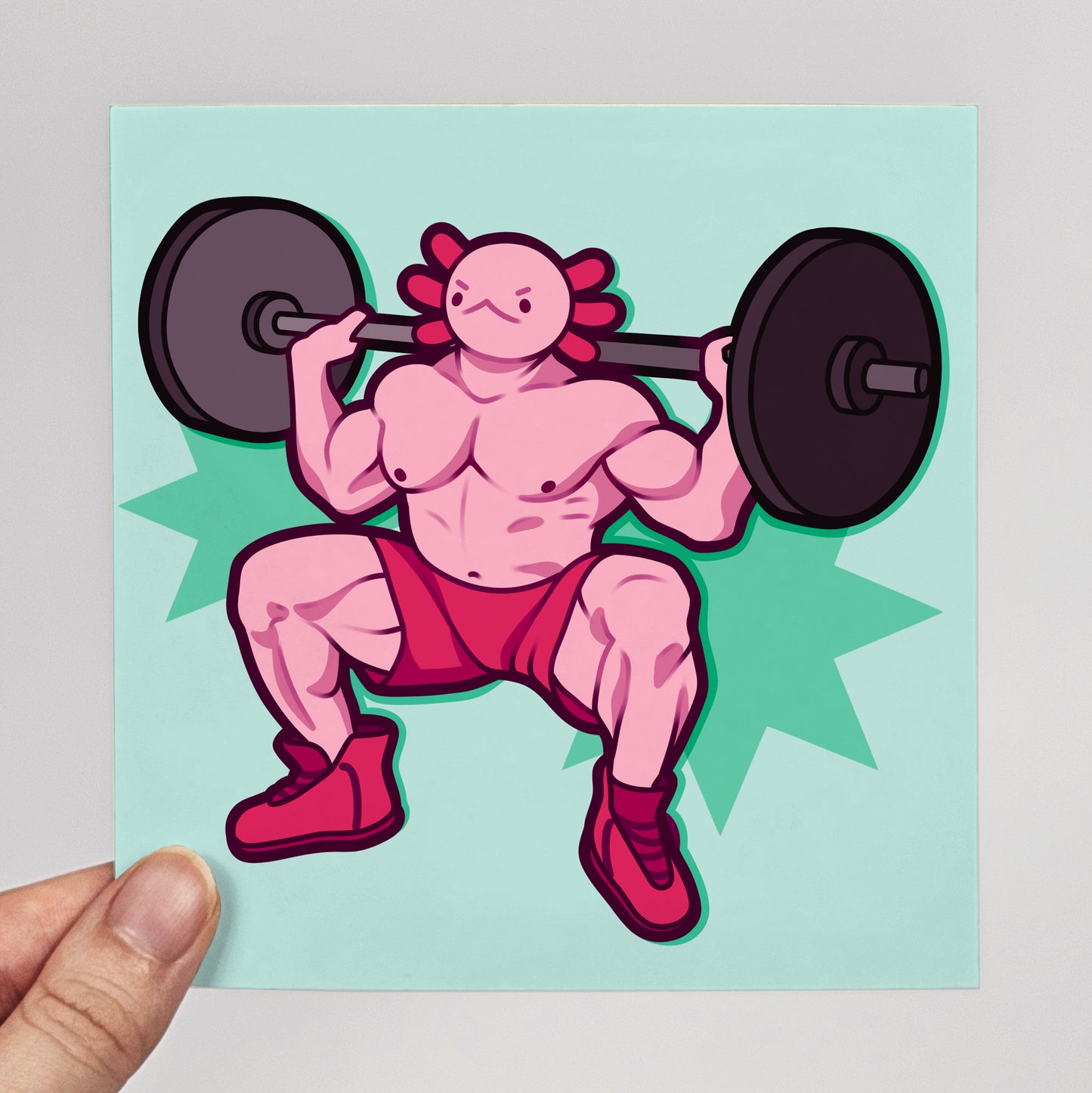 Muscle Axolotl Print