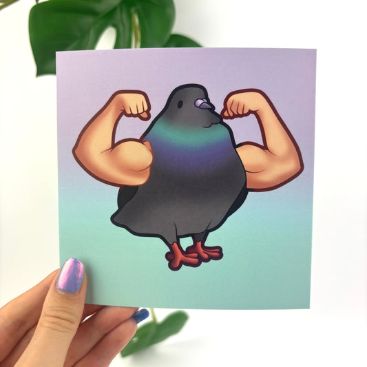 Muscle Pigeon Print